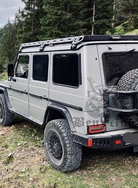 W461 G300P 改装 Bra*us 越野 4x4 碳纤 备胎盖架 AT胎架