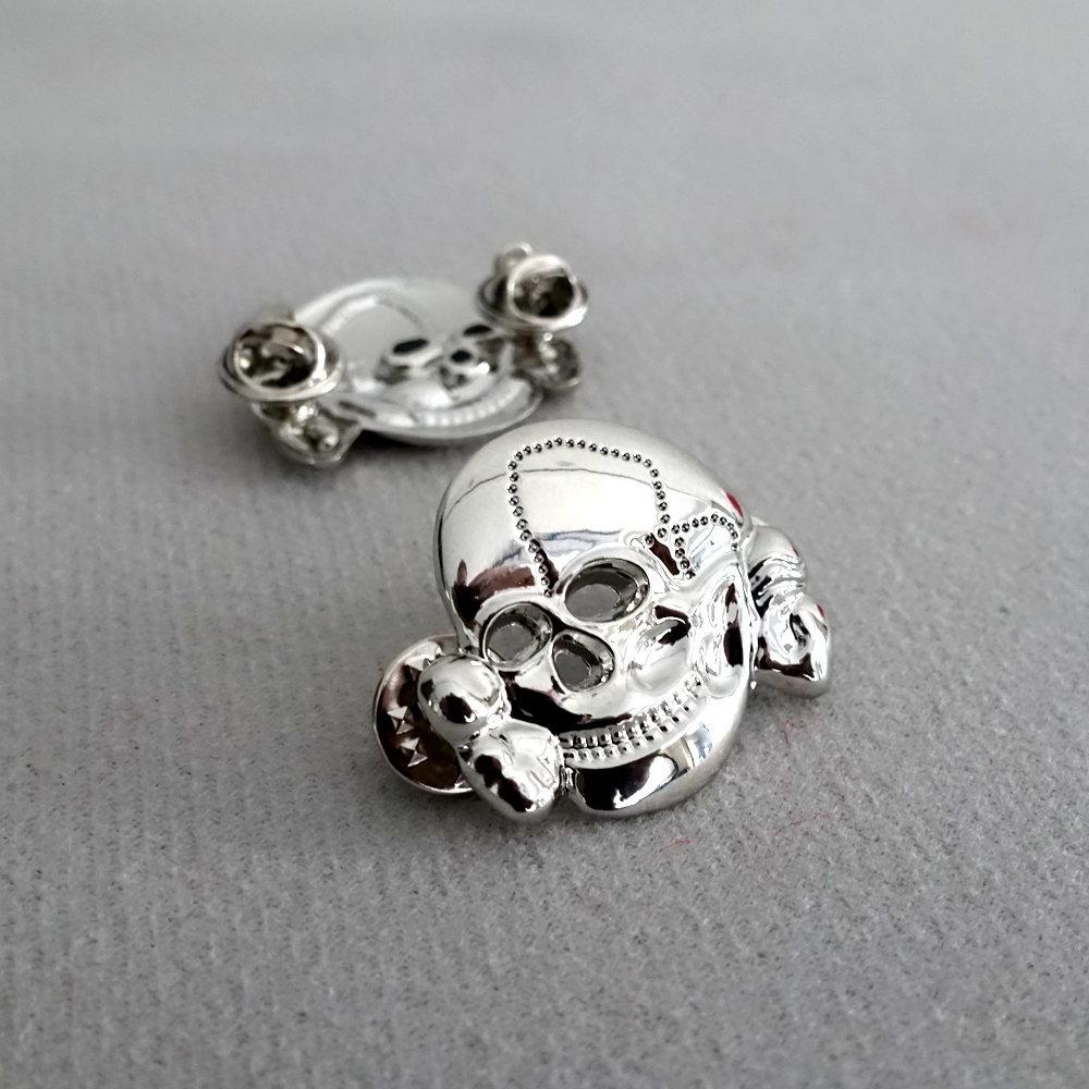 合金胸针德意志骷髅徽章双马刺针