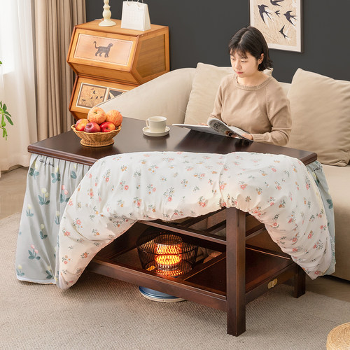 烤火桌子家用新款长方形冬季取暖