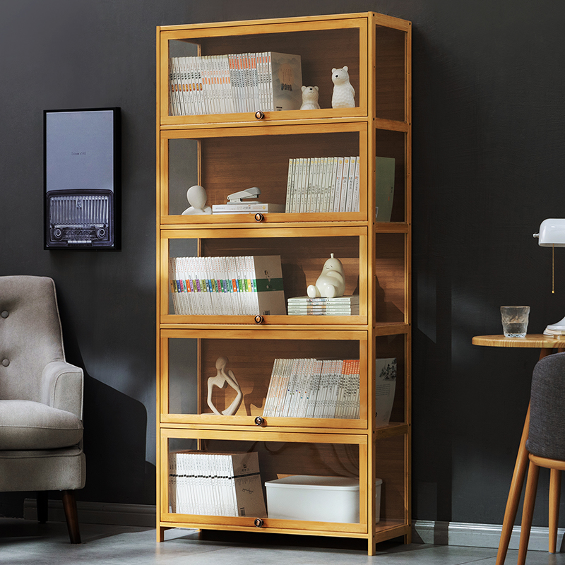 书架置物架落地书柜子家用