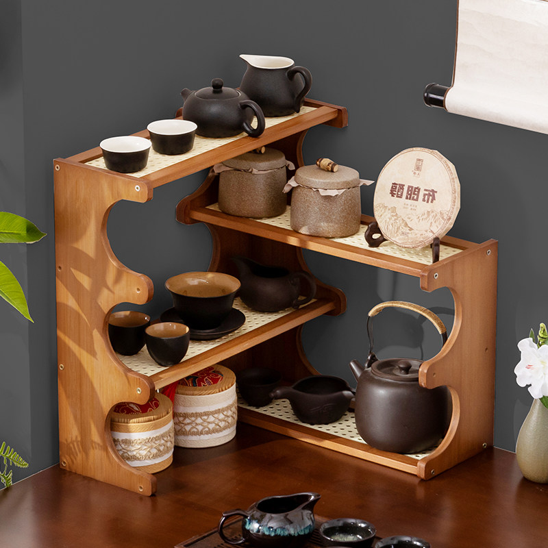 淘之良品茶桌置物架新中式博古架