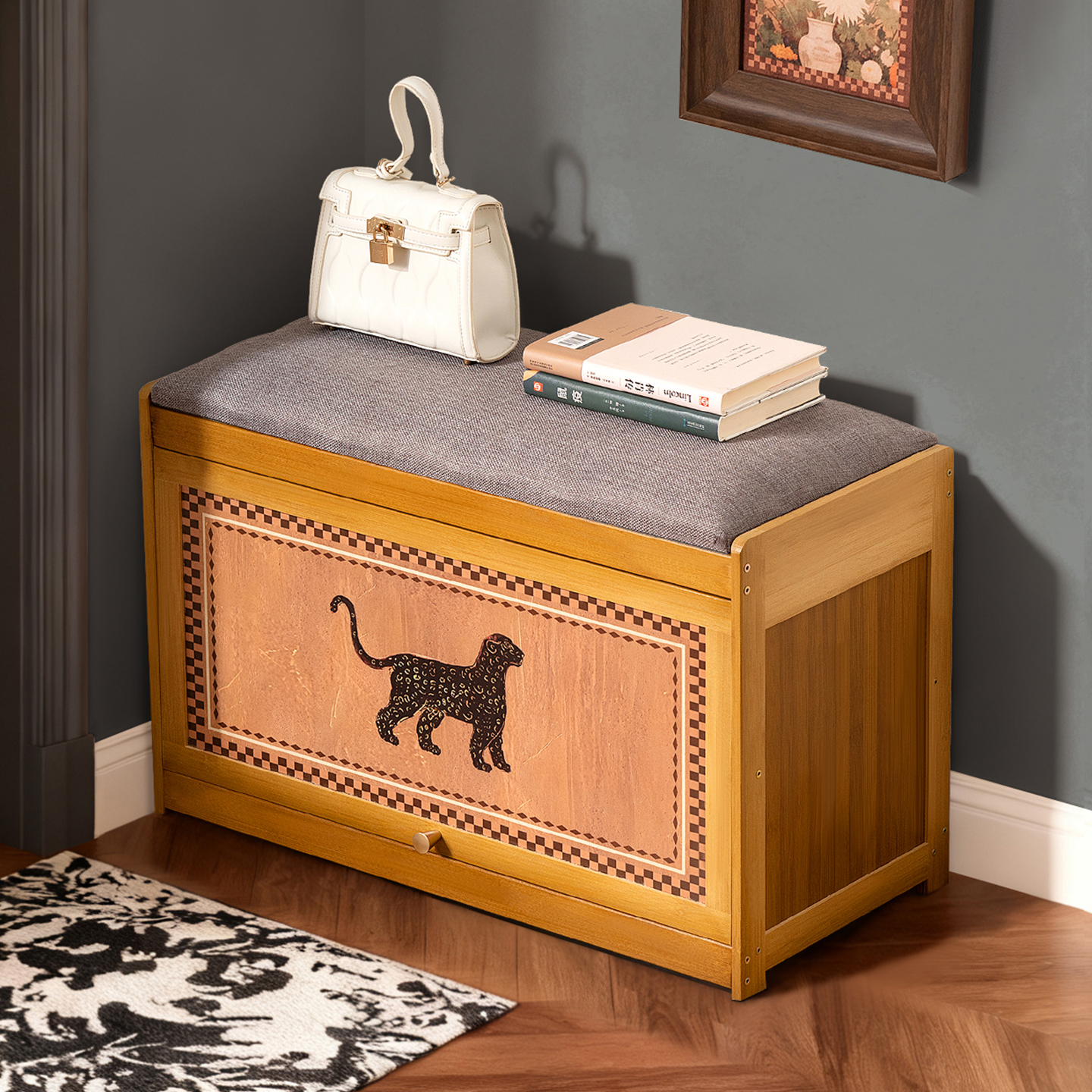 换鞋凳门口家用轻奢高级感