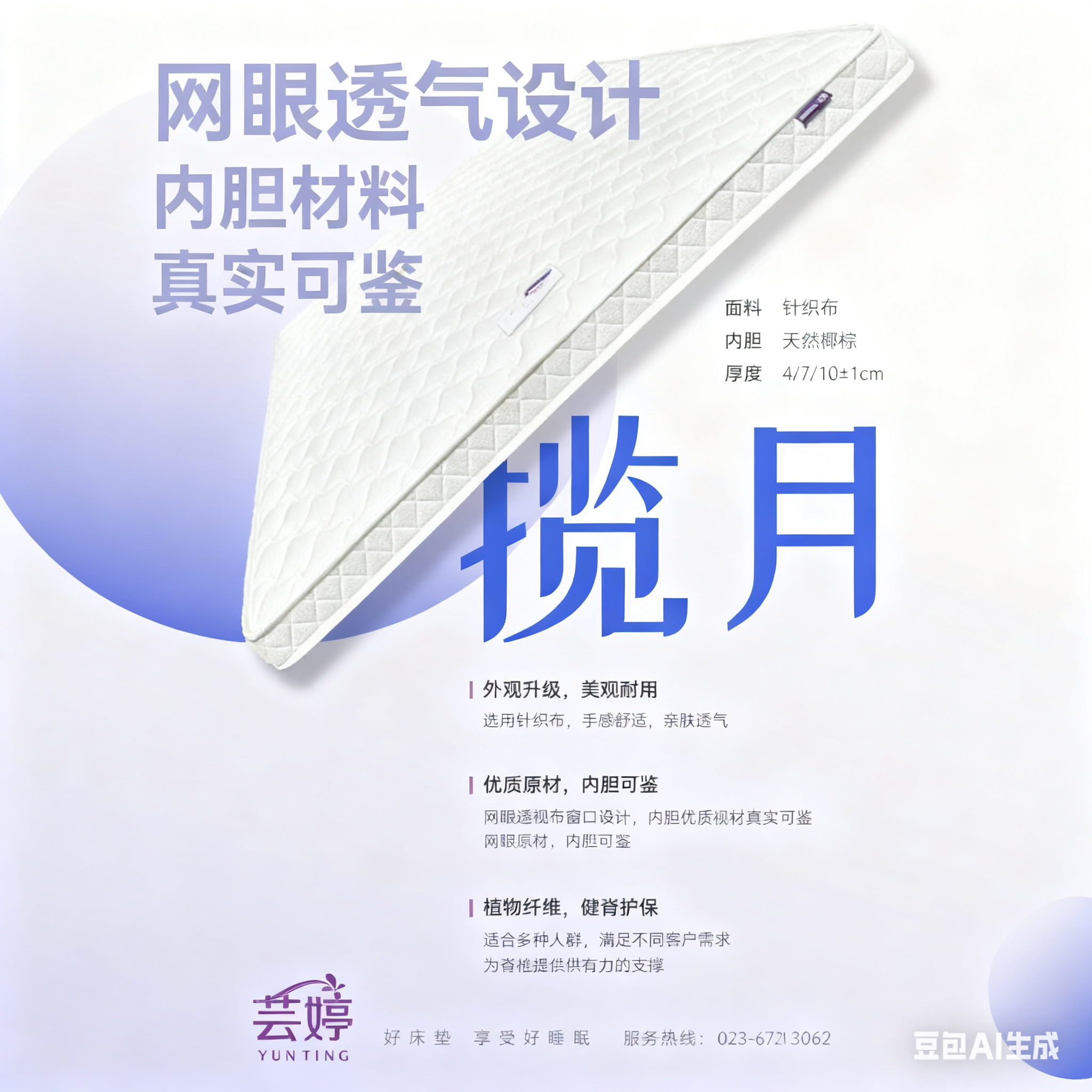 玮兰老人孩子芸婷垫偏硬椰棕环保