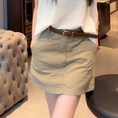 休闲牛仔半身裙女2025夏季款时尚小个子简约百搭减龄a字短款裙子
