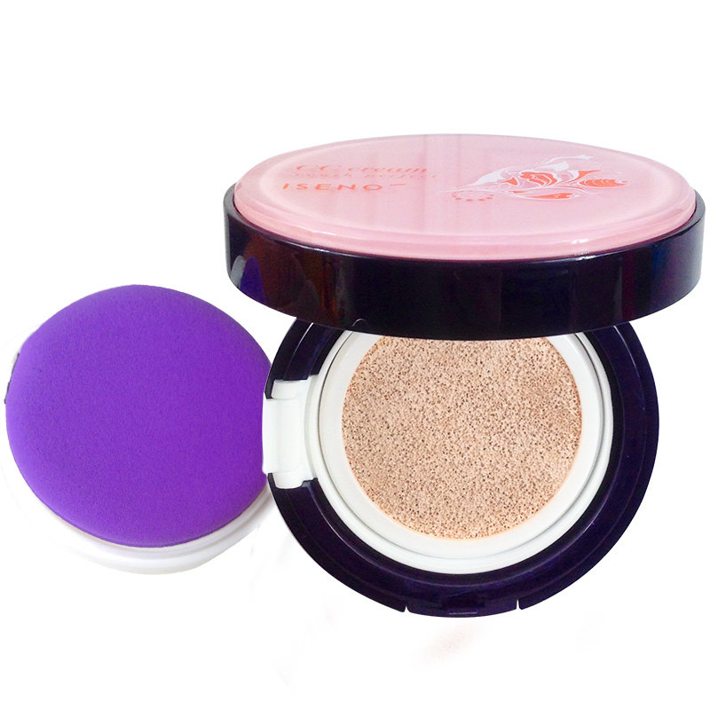 伊丝诺青春无暇气垫晳皙霜气垫cc霜送替换装 遮瑕细腻不脱妆正品