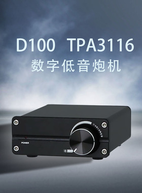 D100 TPA3116数字D类发烧家用HiFi单声道低音炮机超英飞凌MA12070
