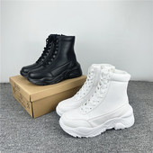 外贸原单出日本女士后底松糕鞋 轻便软底女学生时尚 运动高帮短靴