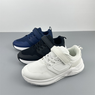 外贸原单男女童春秋款运动鞋轻便防滑网面透气小白鞋软底跑步鞋