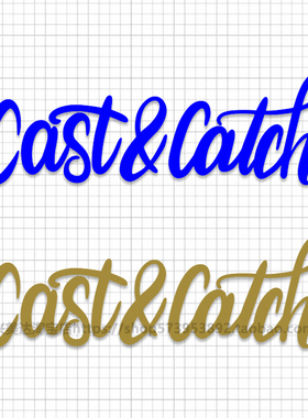 Cast Catch钓鱼贴纸 路亚黑坑海钓个性钓箱两侧贴画汽车后档装饰