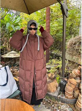 小众表妹中长款羽绒服90白鸭绒