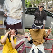 小众表妹基础好穿宽松休闲T恤