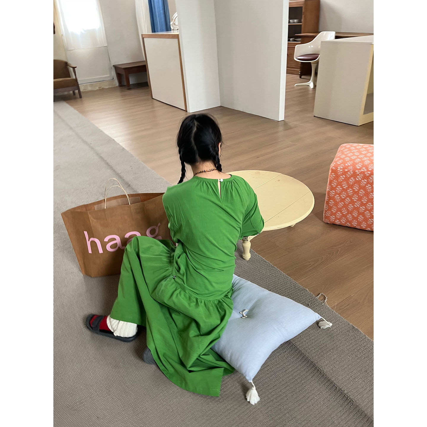 小众表妹 复古绿野仙踪法式蓬蓬连衣裙女夏季高腰显白显瘦仙女裙