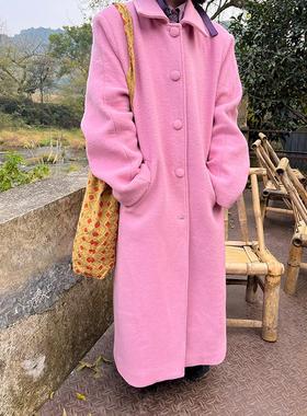 小众表妹 甜甜的自带好心情很特别的呢大衣50羊毛