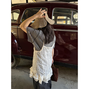 小众表妹2026 春新品蕾丝吊带连衣裙屁帘裙叠穿