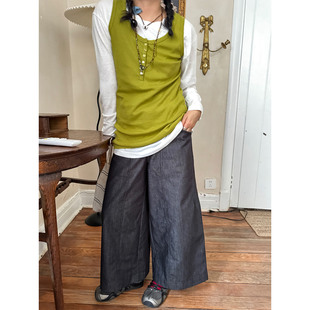 休闲裤 牛仔裤 显瘦好穿百搭直筒9分裤 小众表妹