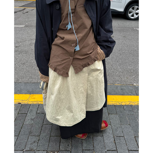 小众表妹 氛围感日系复古叠穿半身裙可单穿显瘦百搭超有