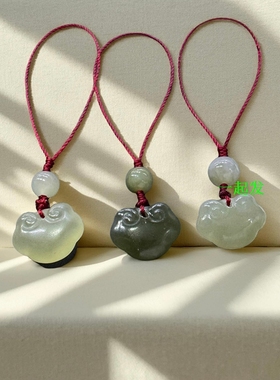 【和田玉手机链】年货礼钥匙链情侣饰品 男女手工编制玉饰