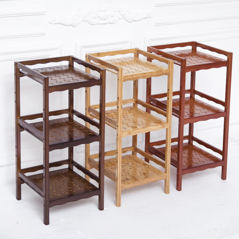 【隔板可调节】楠竹置物架茶杯茶叶架多功能收纳架厨房烧水壶架子