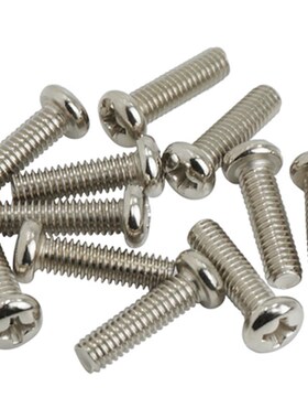 PM十字圆头盘头机牙螺丝钉M3 M4*4X5X6X8X10X12X16X20X25X30镍1千