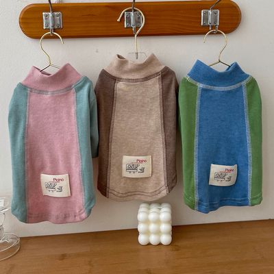 韩国日本撞色袖厂家现货打底衫