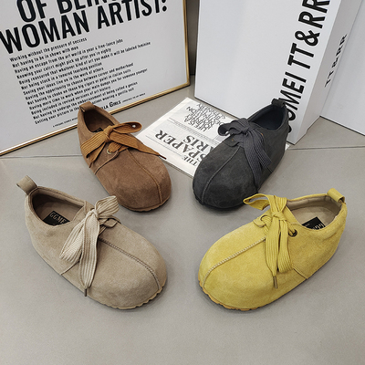 TTRR松糕底卡皮巴拉面包鞋绑带女