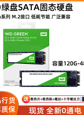 WD西部数据绿盘M.2 SATA协议240g 480g西数台式笔记本SSD固态硬盘