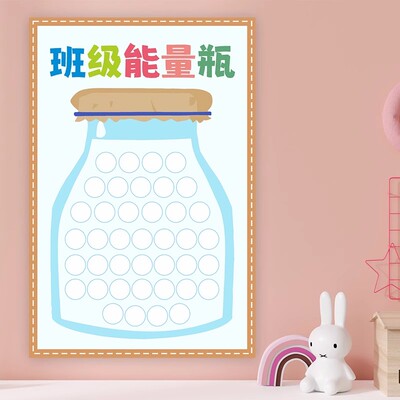 班级管理能量瓶学生奖励墙贴教室布置装饰小学生表扬海报文化墙