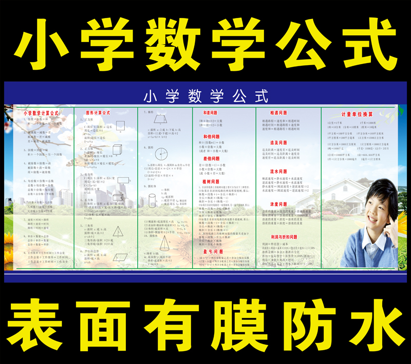 数学公式墙贴海报教室布置