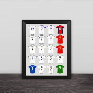 劳尔职业生涯球衣相框西班牙队照片墙皇马饰品客厅桌摆件卧室海报