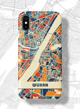 潮中国湖北武汉艺术城市适用于iPhone11ProXsMax6SXR8Plus7手机壳