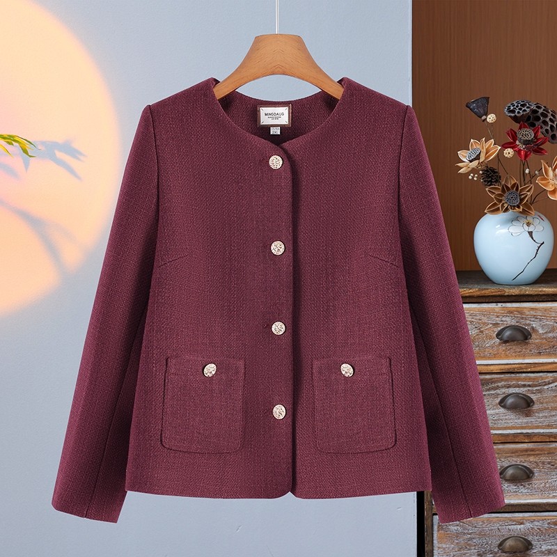 小香风短款时尚外套2025新款春秋洋气气质妈妈高档喜婆婆婚宴上衣,女装/女士精品,常规大码外套,淘宝优惠券,粉丝福利购,淘宝优惠卷