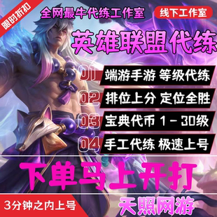 lol代练英雄联盟手游端游排位定位赛净胜宝典代币代肝通行证等级