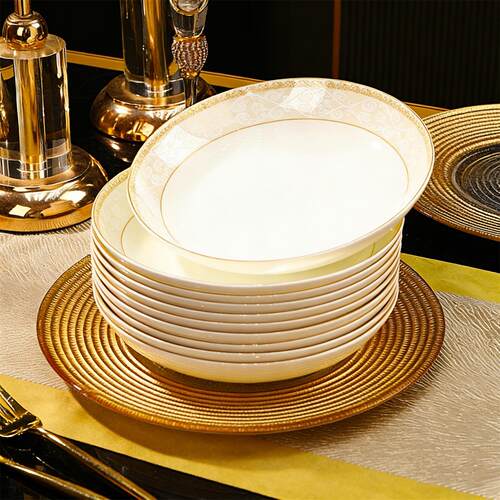 好看的盘子家用饭盘菜盘陶瓷碟子