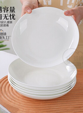 陶瓷盘子家用景德镇高档碟子2026新款餐具饭盘高级菜盘加深汤盘