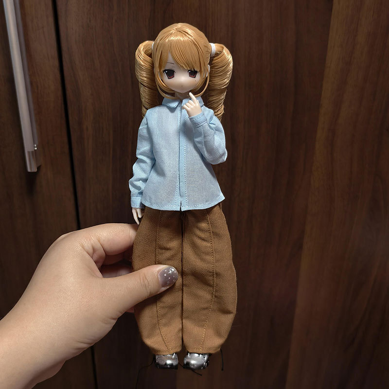 Azone6分特六ob22/ob24浅蓝色通勤职业日常休闲bjd娃衣套装图片