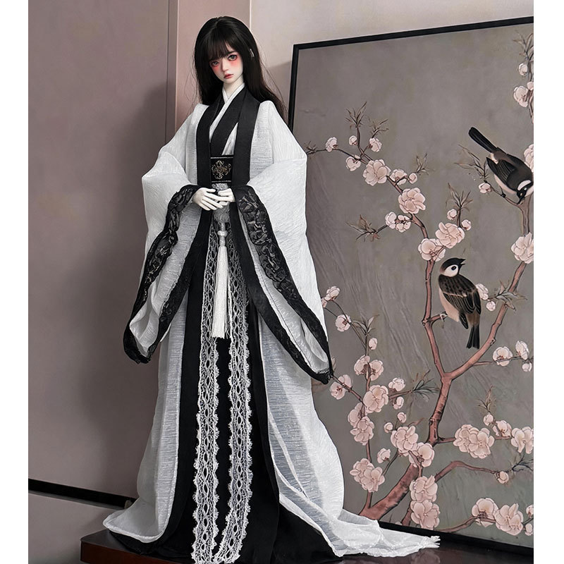 3分娃汉服古装60厘米娃娃古风衣服拖尾换装玩具套装bjd古风娃衣