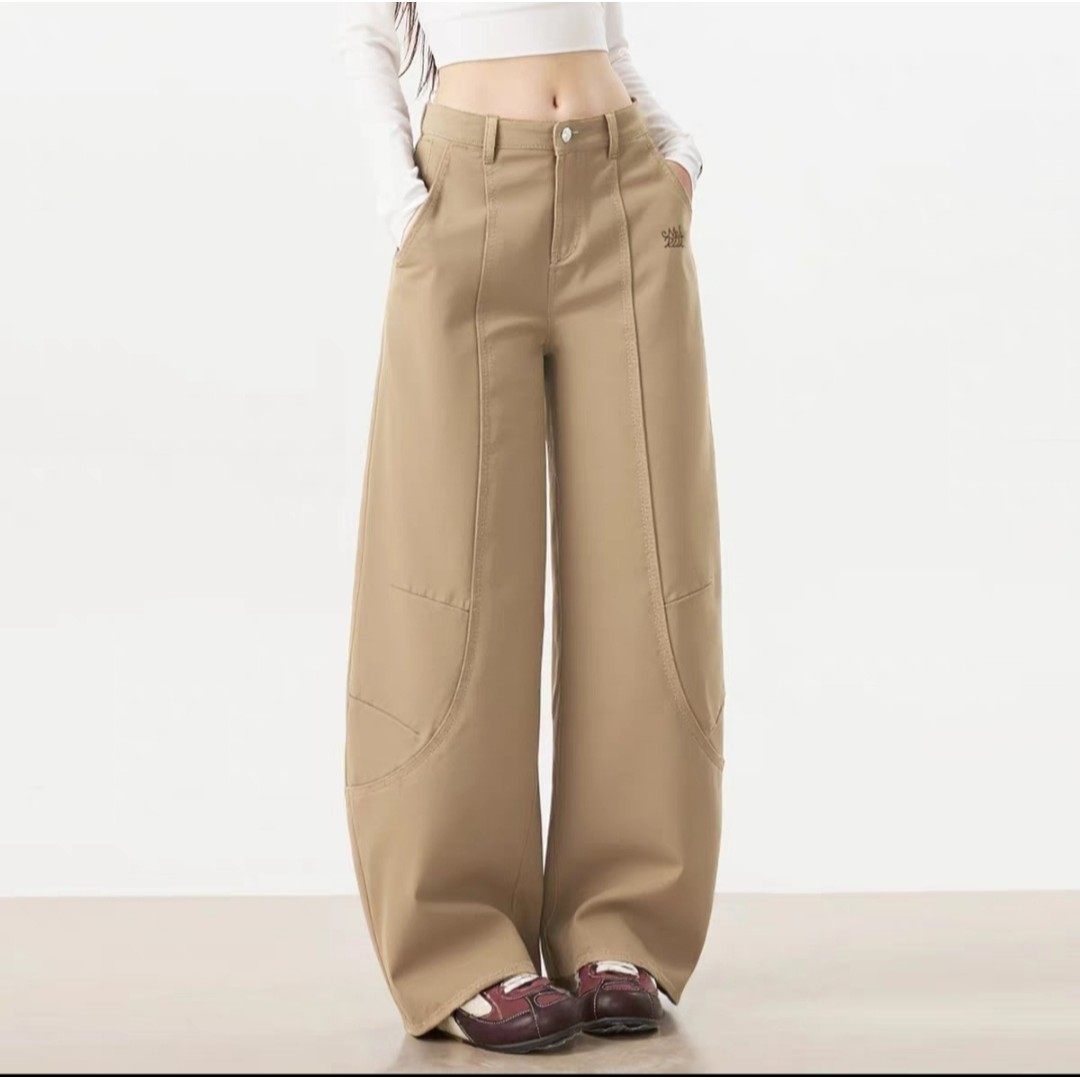 Mardi韩版2025秋冬新款潮流高腰工装弯刀裤牛仔裤女装复古直筒裤