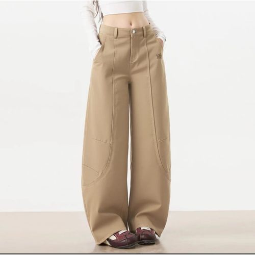 Mardi韩版2025秋冬新款潮流高腰工装弯刀裤牛仔裤女装复古直筒裤