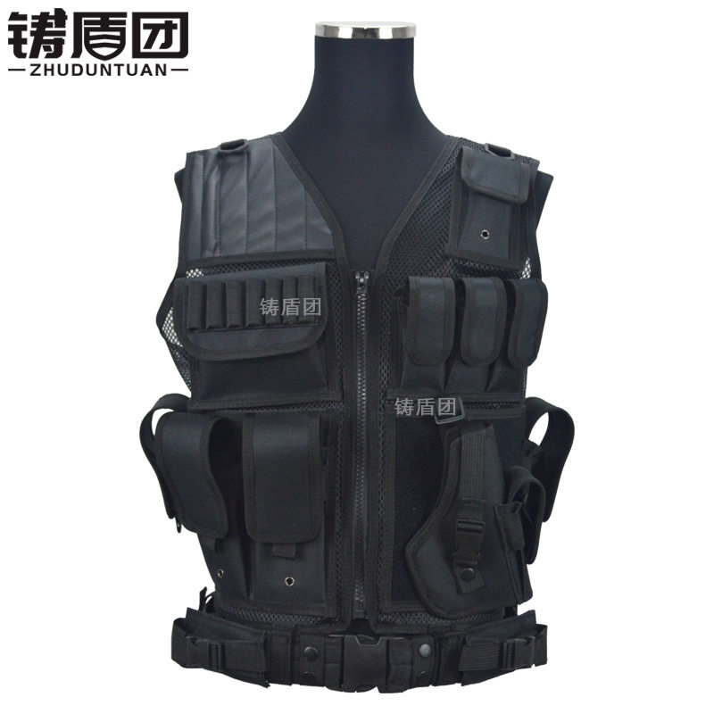 爆款047战术背心马甲网眼网孔透气耐磨户外训练执勤防护装备