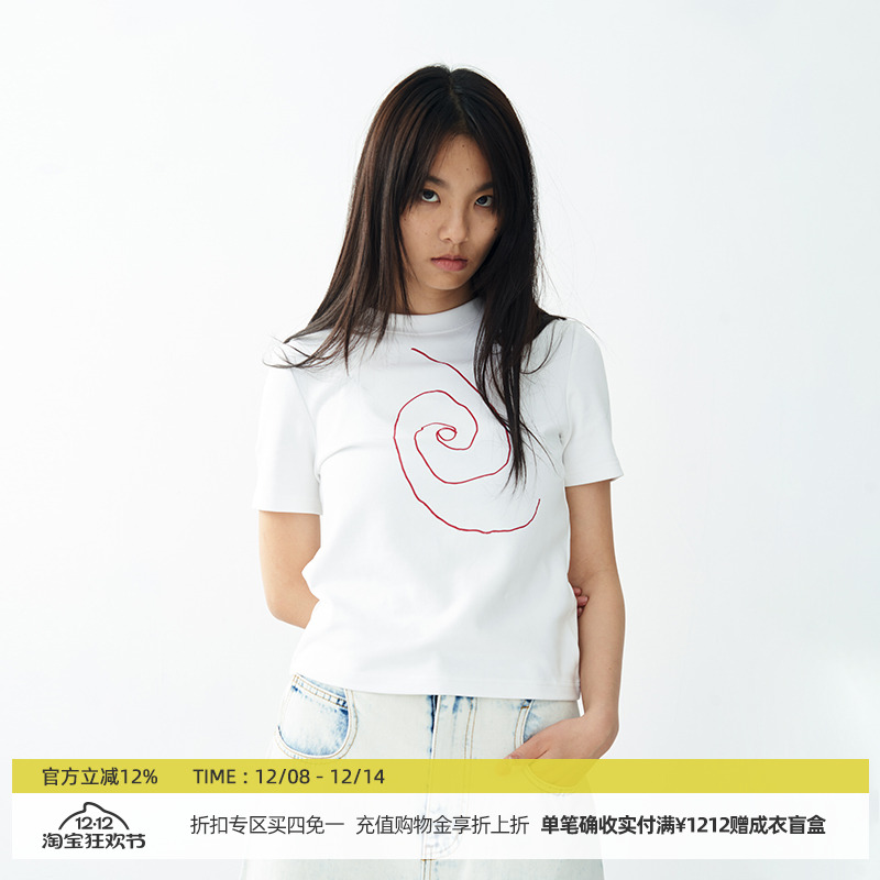 原创设计印花合身短袖T恤