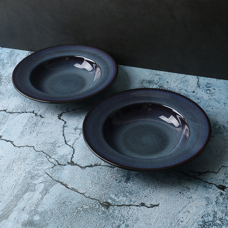 某牌 原单】釉下彩窑变草帽汤盘【高端 新骨瓷】好看家用陶瓷汤碗,餐饮具,盘,淘宝优惠券,粉丝福利购,淘宝优惠卷