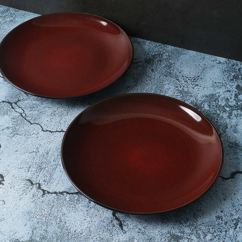 好看的窑变灵性家用餐具盘子