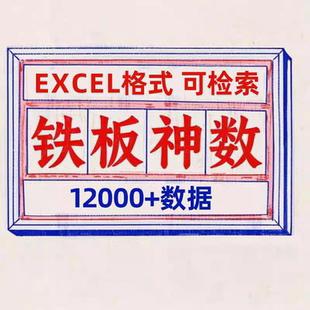 铁板神数条文12000条完整版excel电子版表格数据可查询