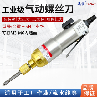 金霸王5H风批气动螺丝刀风动起子气批气动工具改锥拧螺丝拆卸工具