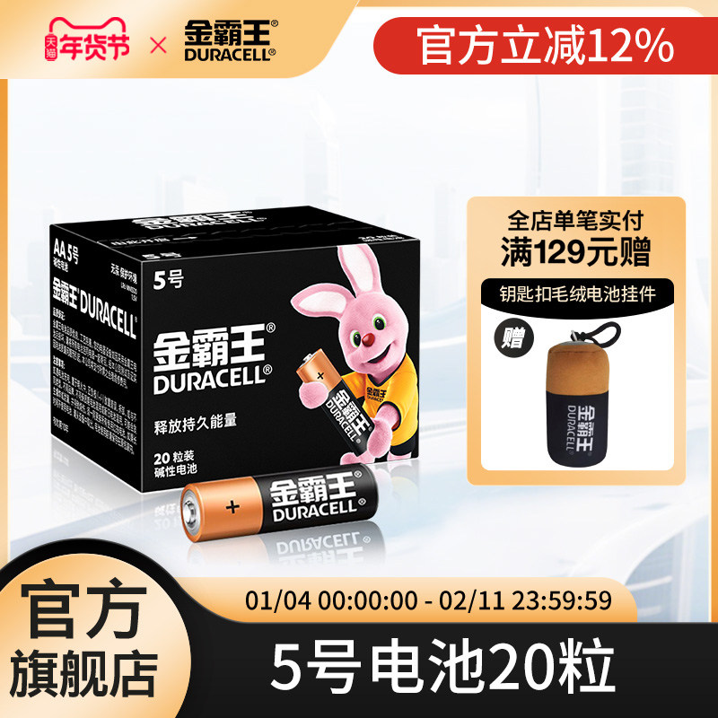 金霸王5号电池五号碱性干电池7号七号适用拍立得mini智能锁电子