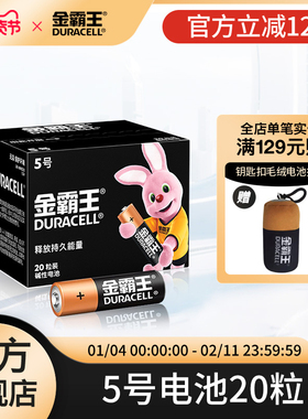 金霸王5号电池五号碱性干电池7号七号适用拍立得mini智能锁电子锁指纹门锁玩具鼠标空调电视遥控器专正品官方