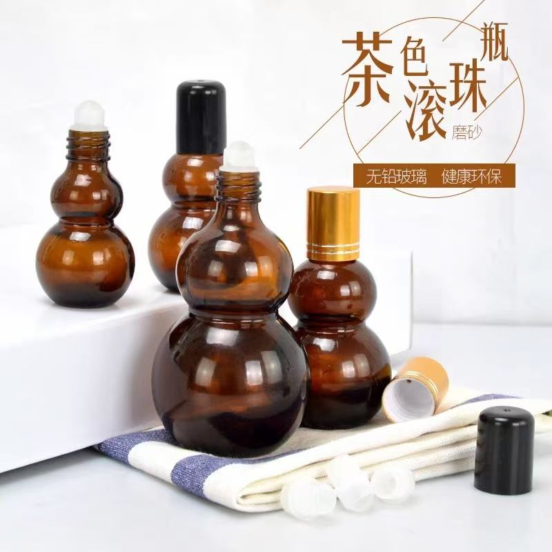 滚珠分装瓶精油瓶按摩油花露水化妆品香水玻璃走珠空瓶擦药器精致图片