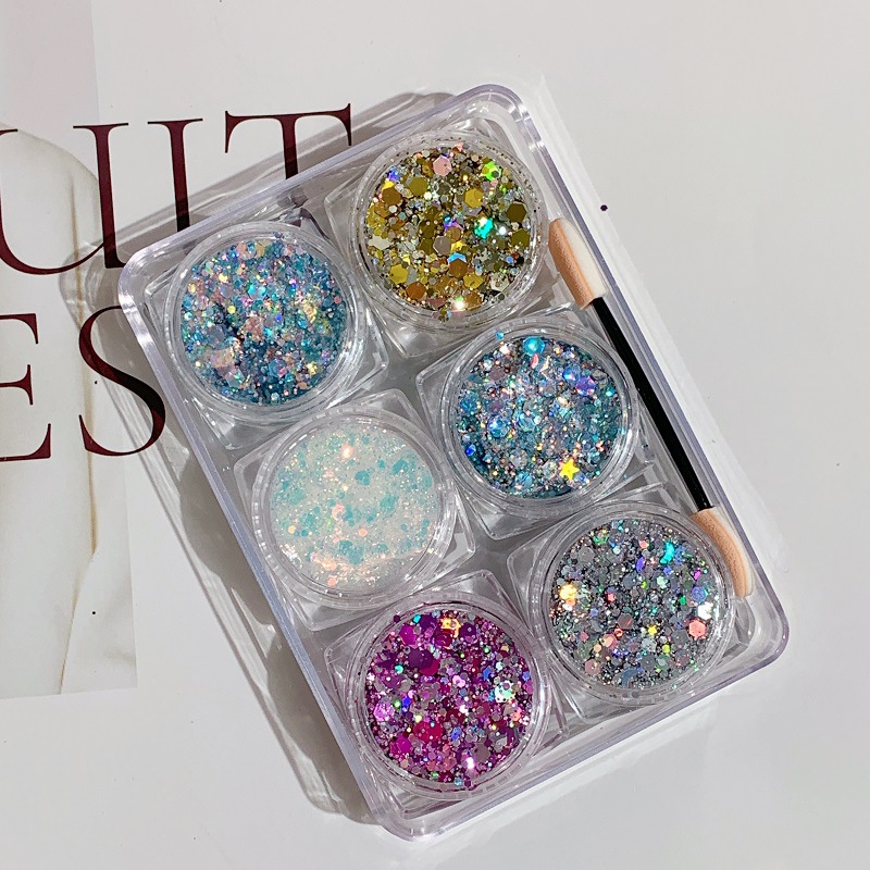 圣诞儿童化妆贴脸饰品贴纸脸贴面部彩绘女孩眼影啫喱亮片闪粉演出