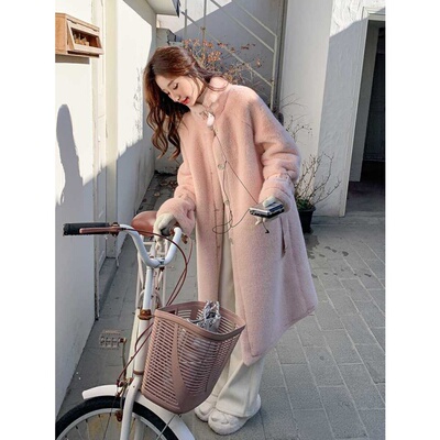 韩系长款保暖毛呢外套冬季大衣