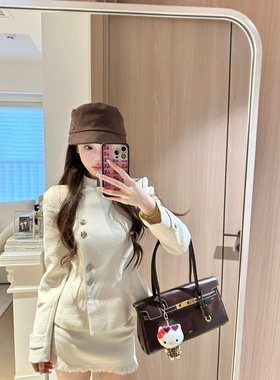 大码轻奢风气质白色西装外套包臀半身裙女胖mm秋季修身显瘦两件套